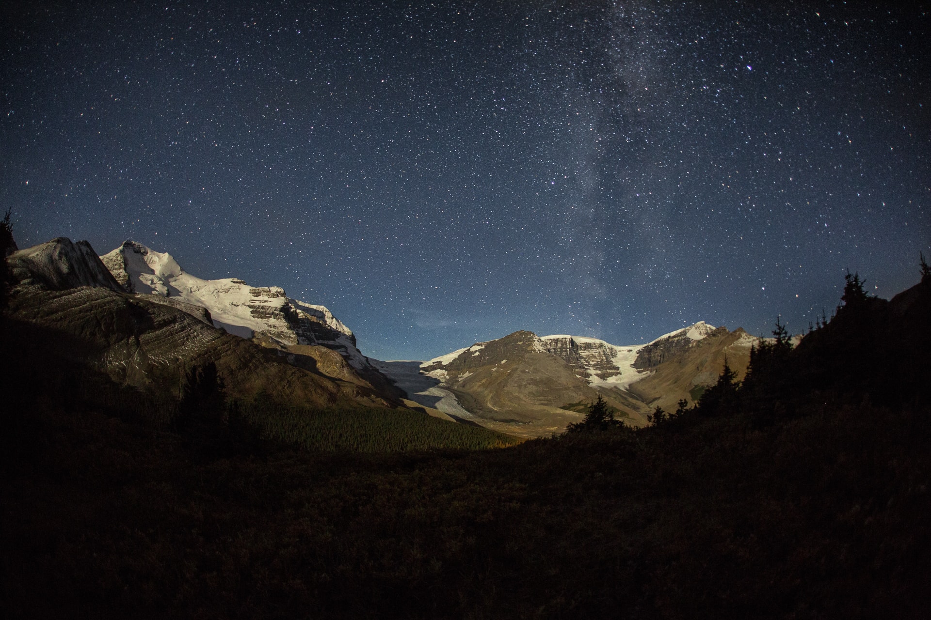 Jasper National Park at night