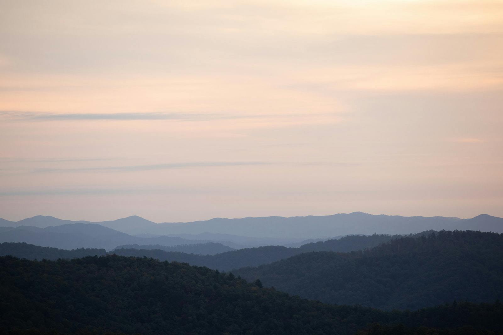 Smoky Mountains at sunset