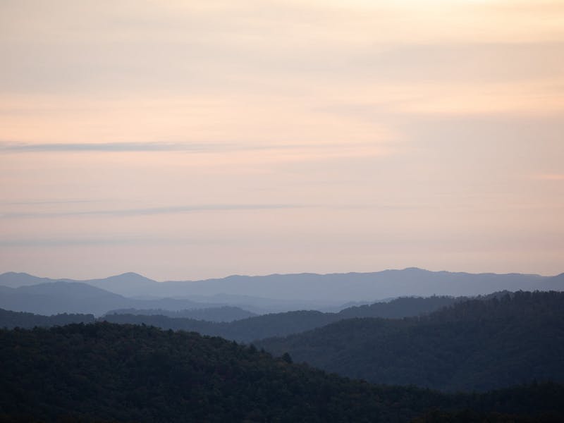 Smoky Mountains at sunset