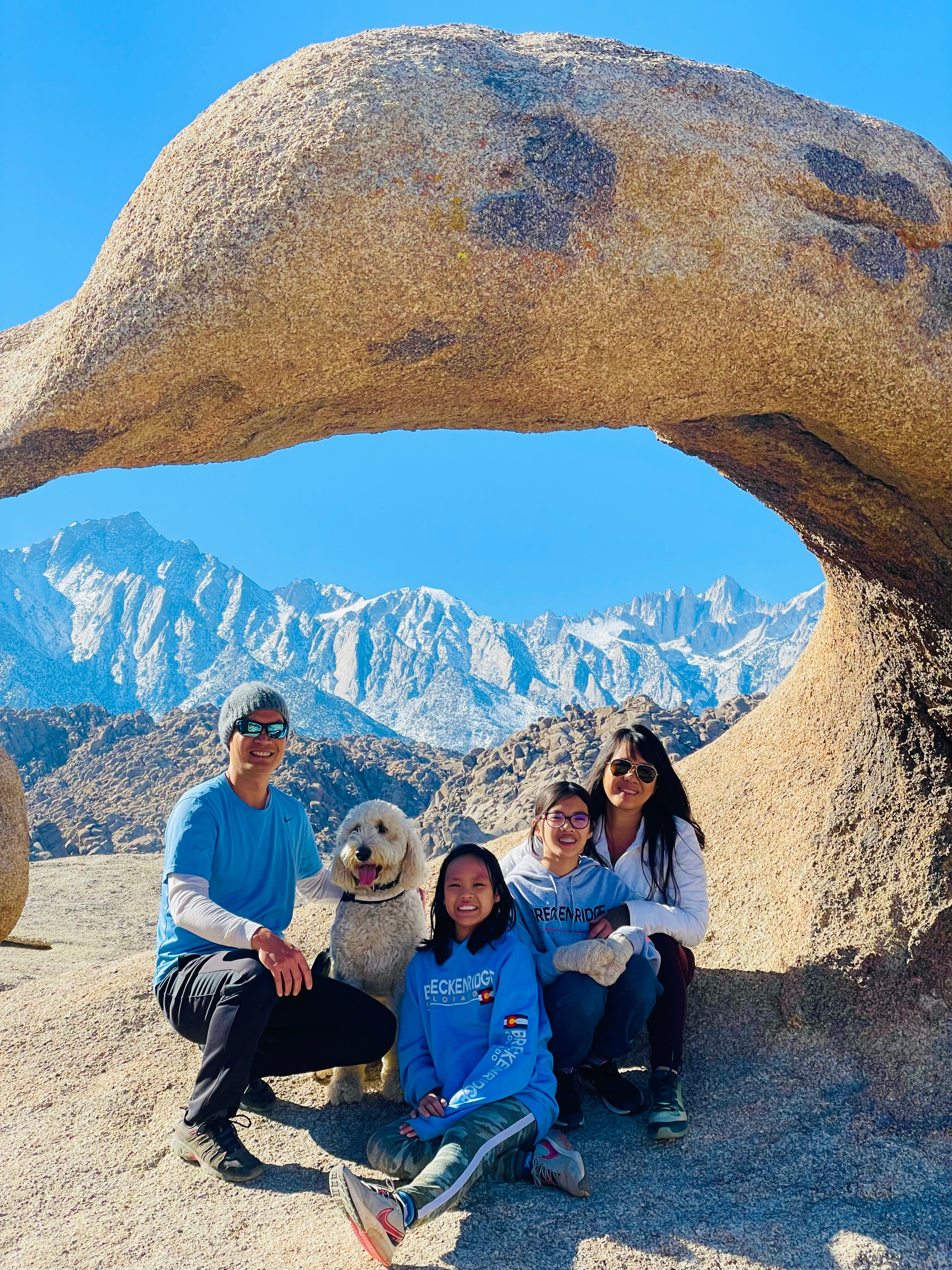 Brenda and Tiger's family hiking 