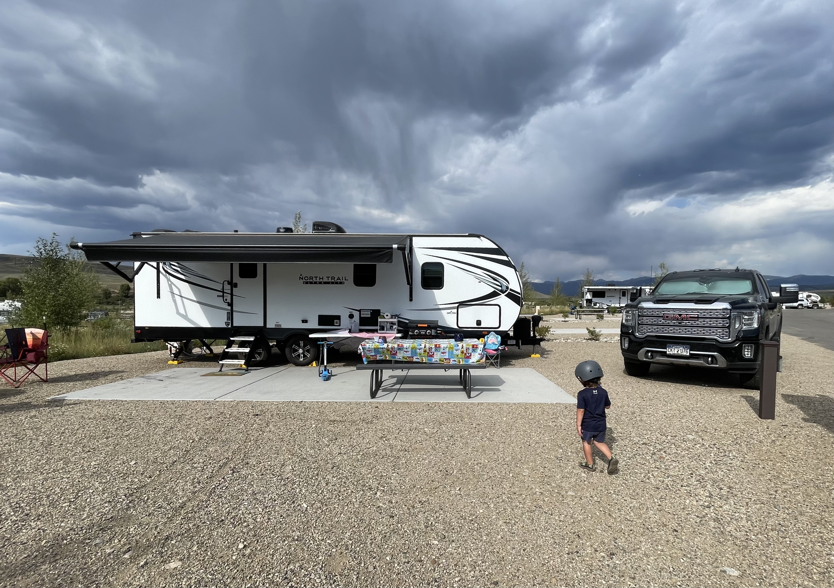 Stephanie's Heartland North Trail at a campsite 