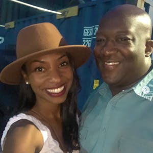 Britta and Will Brown smiling