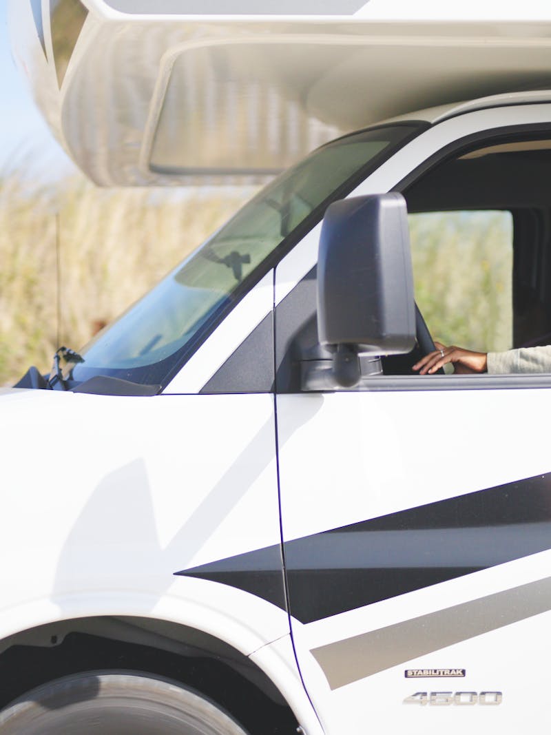 Sonya Lowery driving her Jayco Redhawk.