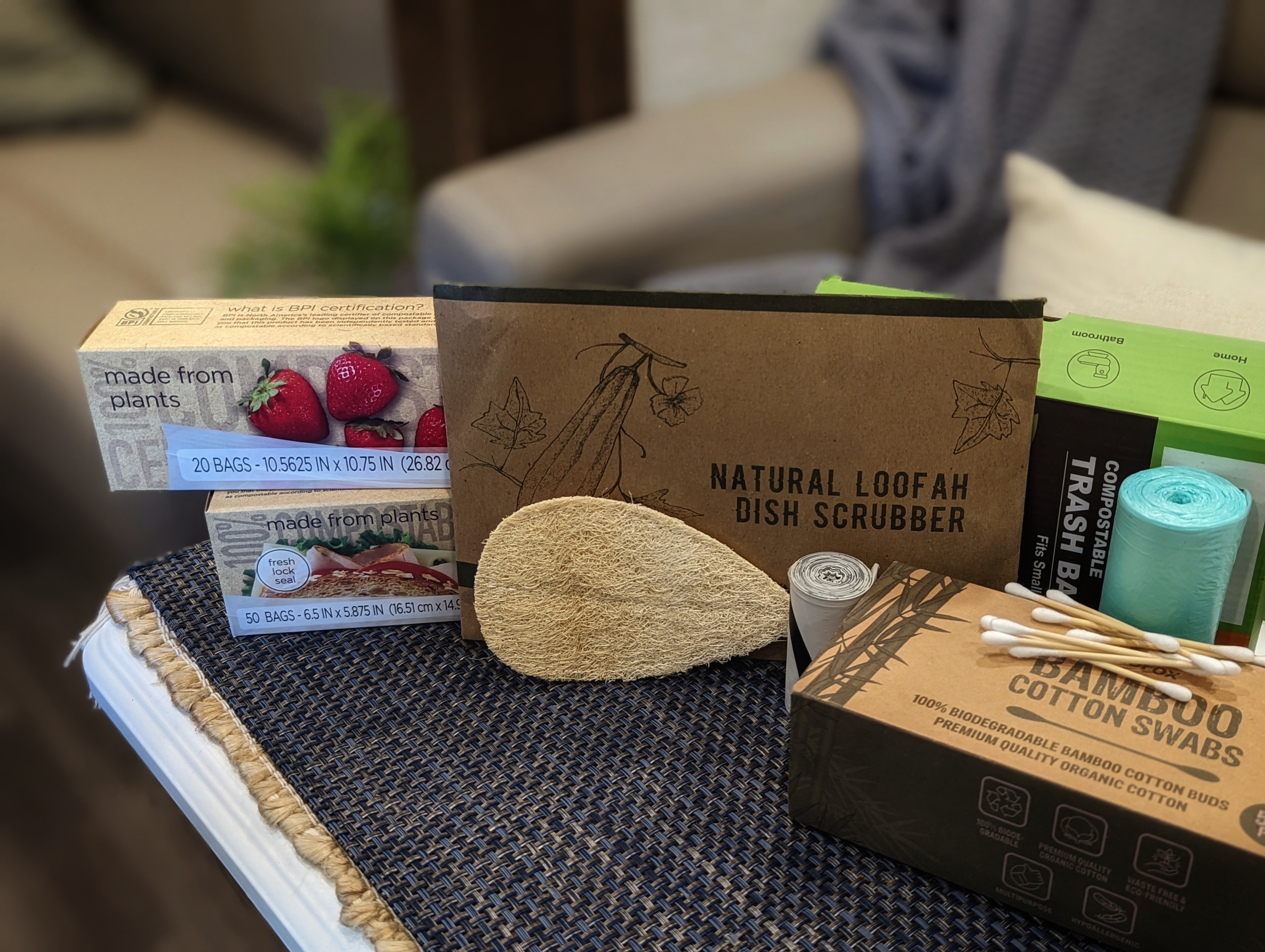 Sarah Bauers display of sustainable products