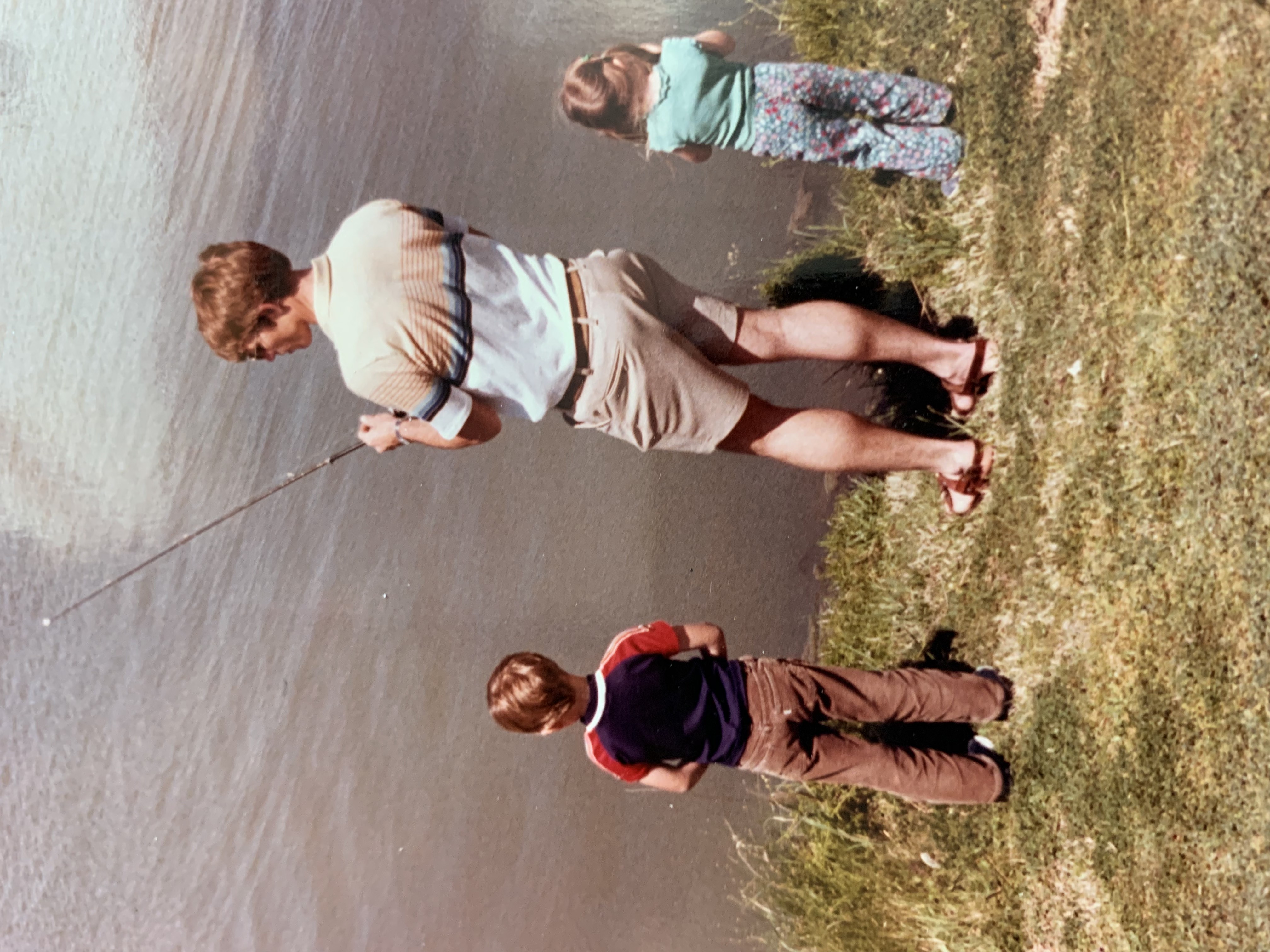 CHRIS HEUBLEIN, his father and sister fishing when they were younger
