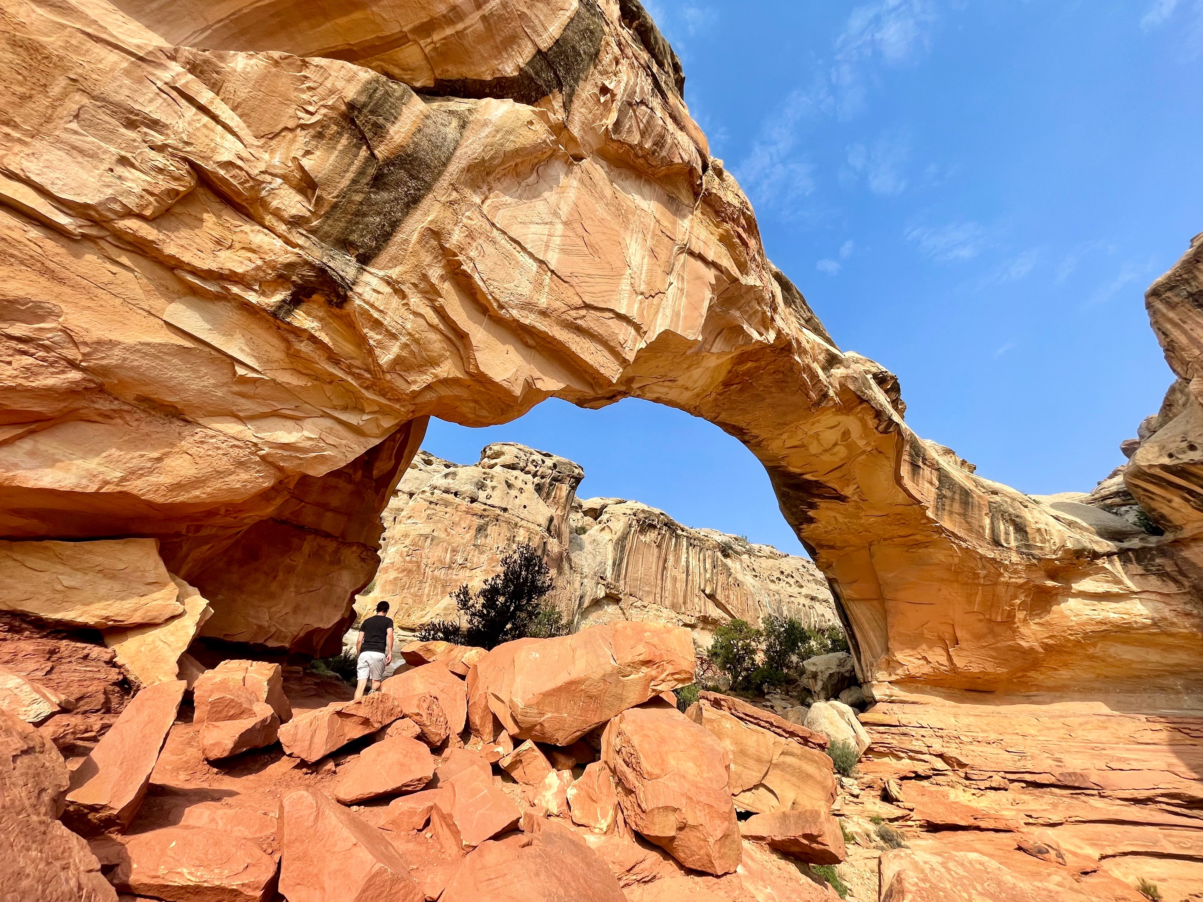 GIANCARLO DAMIANI AND ERIK LEAZURE hiking near Fruita Campground
