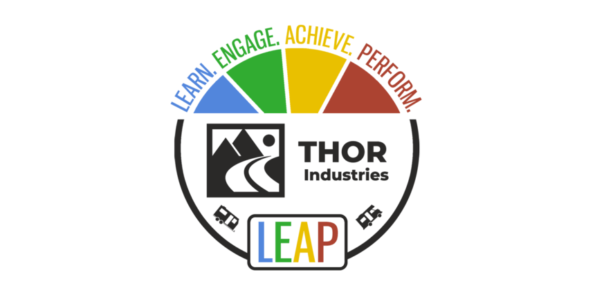 LEAP program logo, standing for learn, engage, achieve and perform