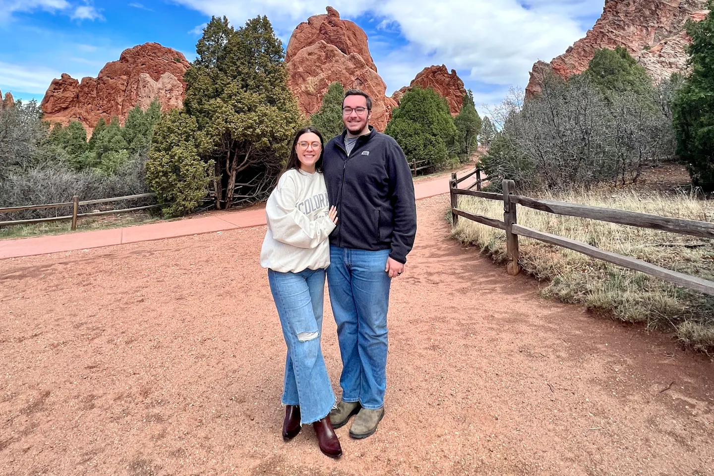 Bailey and Nicole Damberg on a hike 