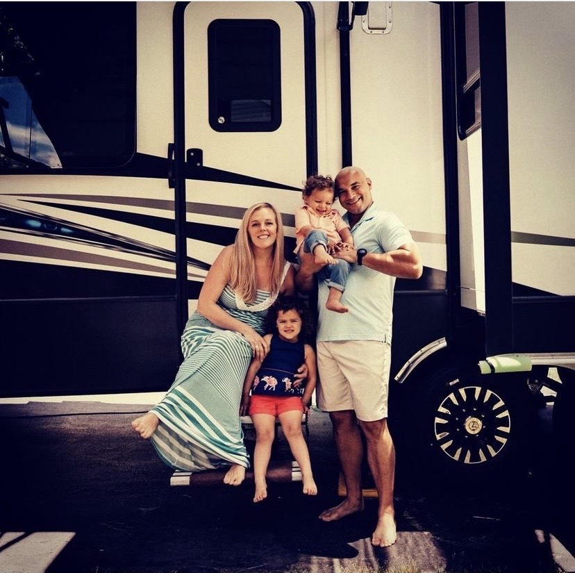 Samantha and Blake with their two children