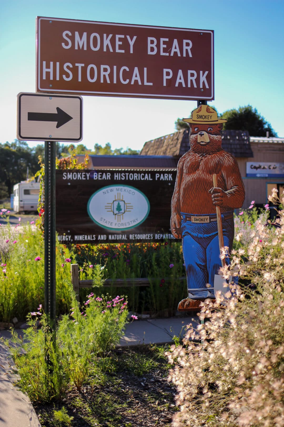 Smokey Bear Historical Park and sign