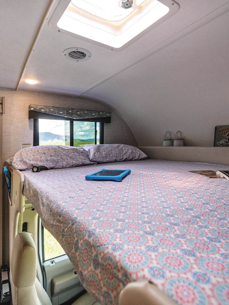 A bunk bed inside a Thor Motor Coach Four Winds.
