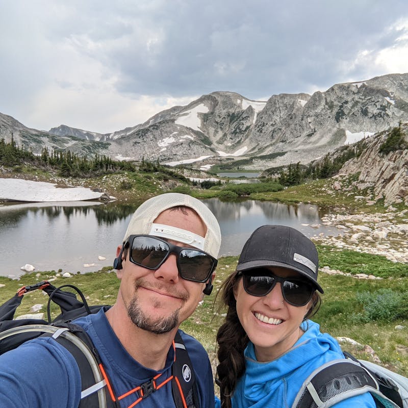 Dustin and Sarah Bauer on a hike