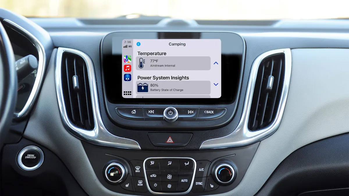 Temperature gauge in Airstream Apple CarPlay - Innovation
