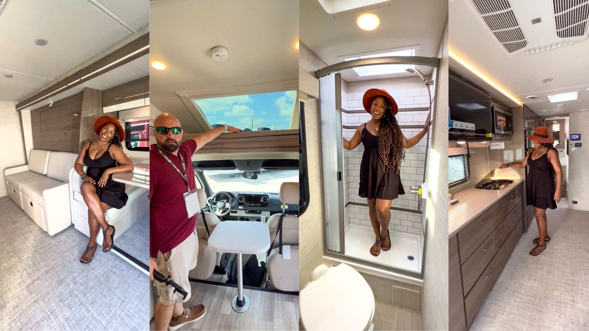 Gabe and Rocio Rivero tour new RVs.