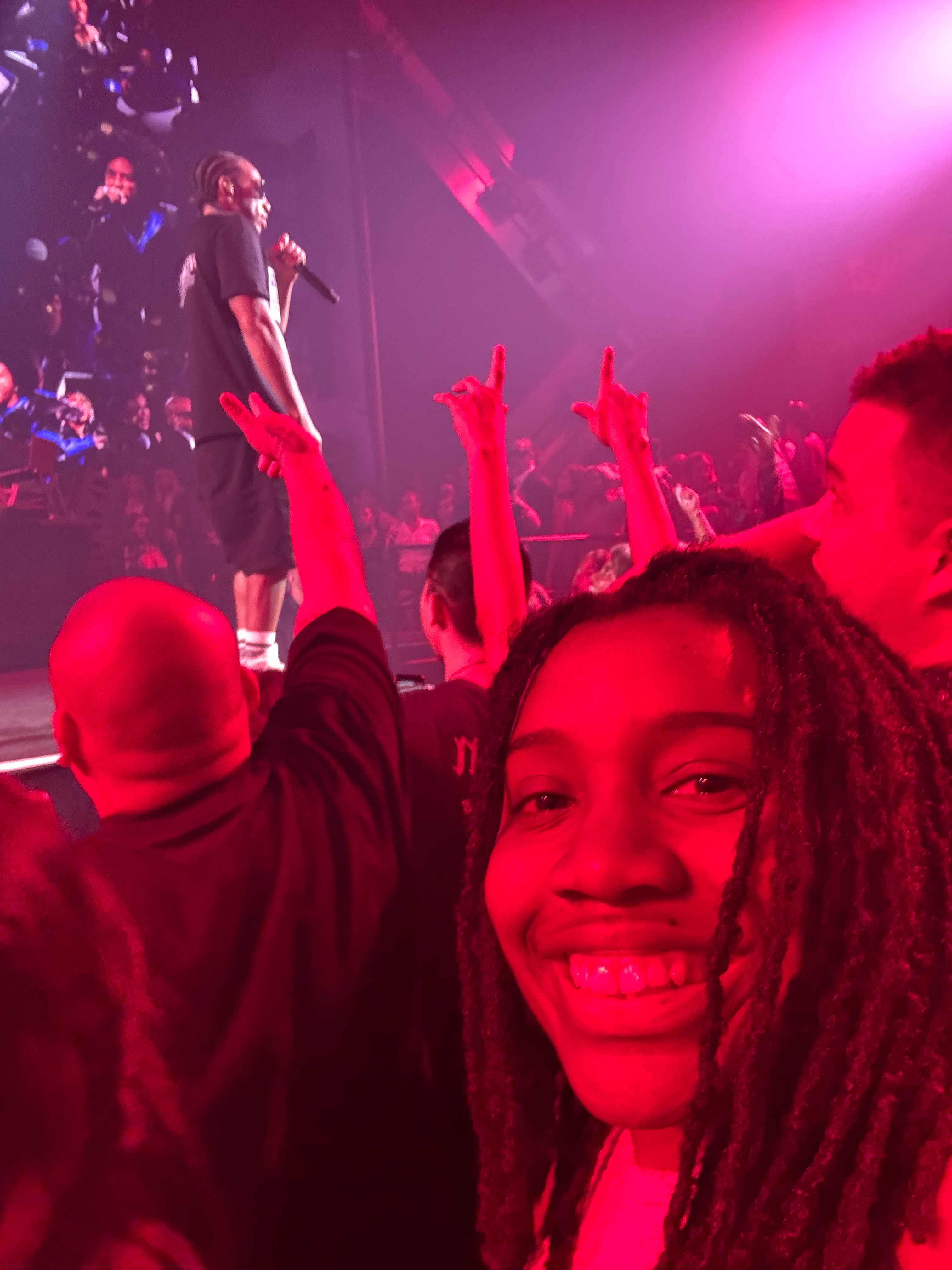 Sherise Gumbs stands in the crowd at a Ludacris concert.