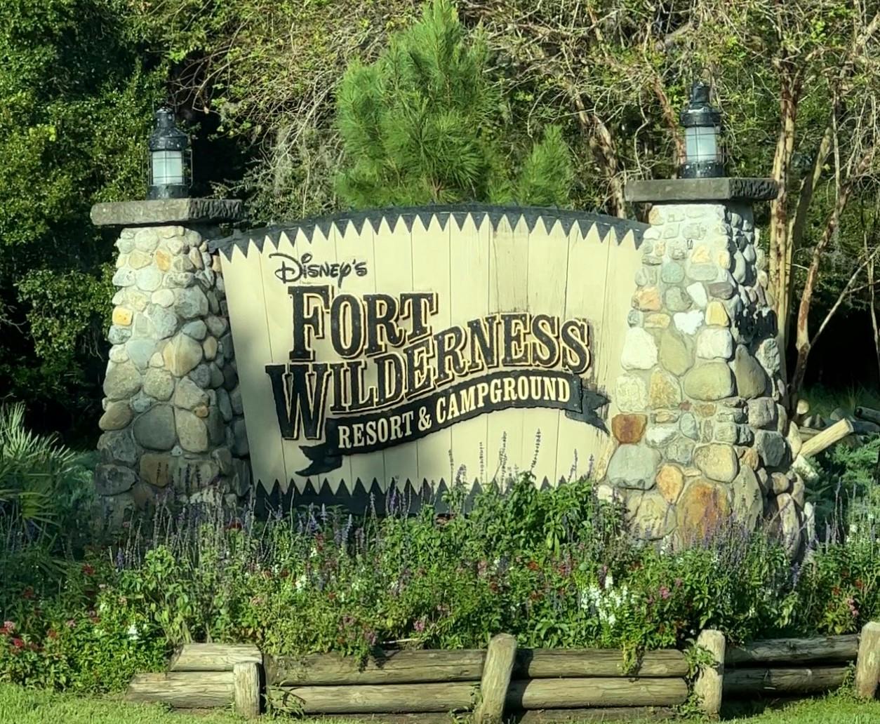 The Disney Fort Wilderness Resort & Campground sign, taken by Bailey and Nicole Damberg.