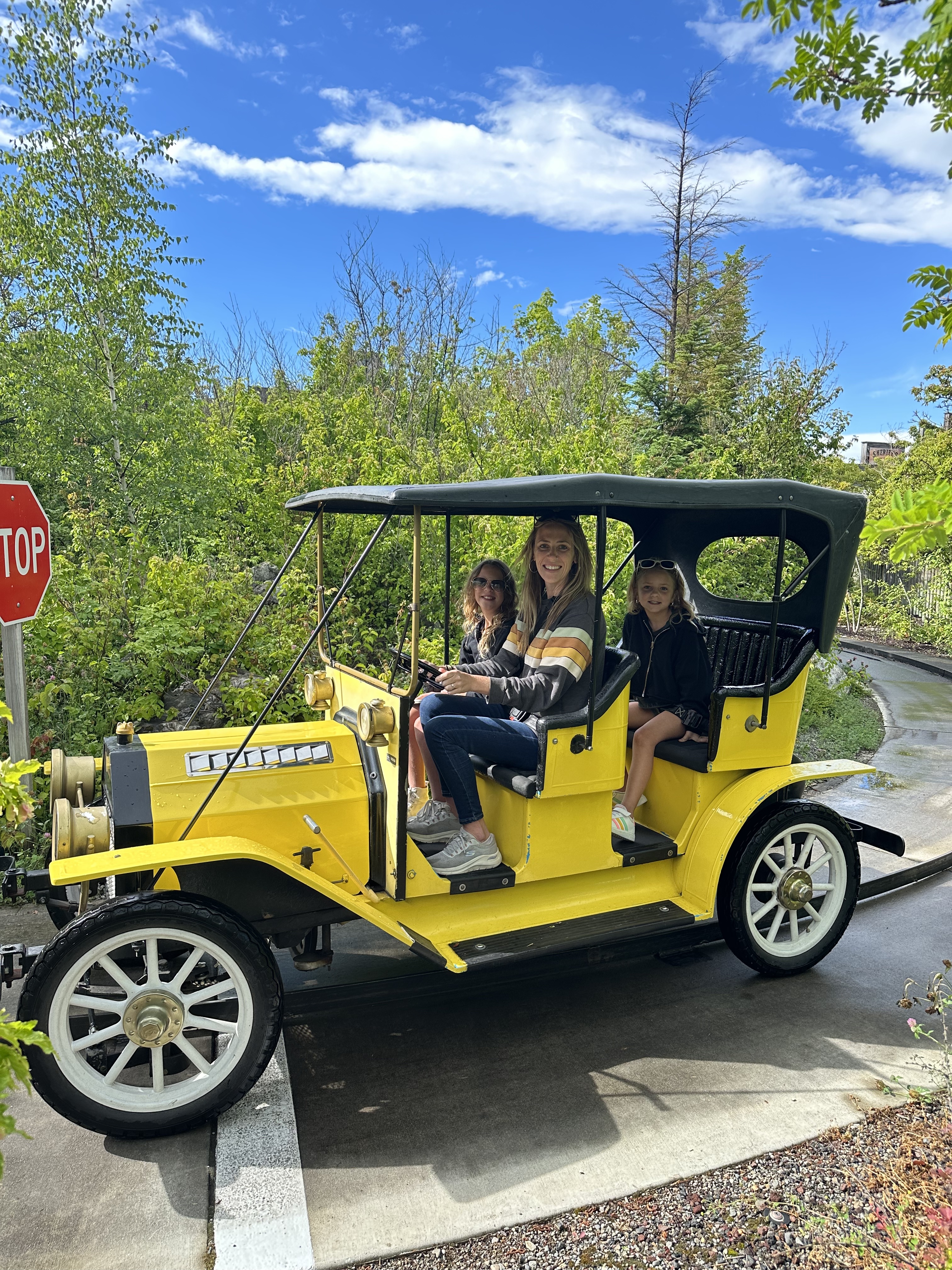 A vintage car at Silverwood Theme Park in Idaho.