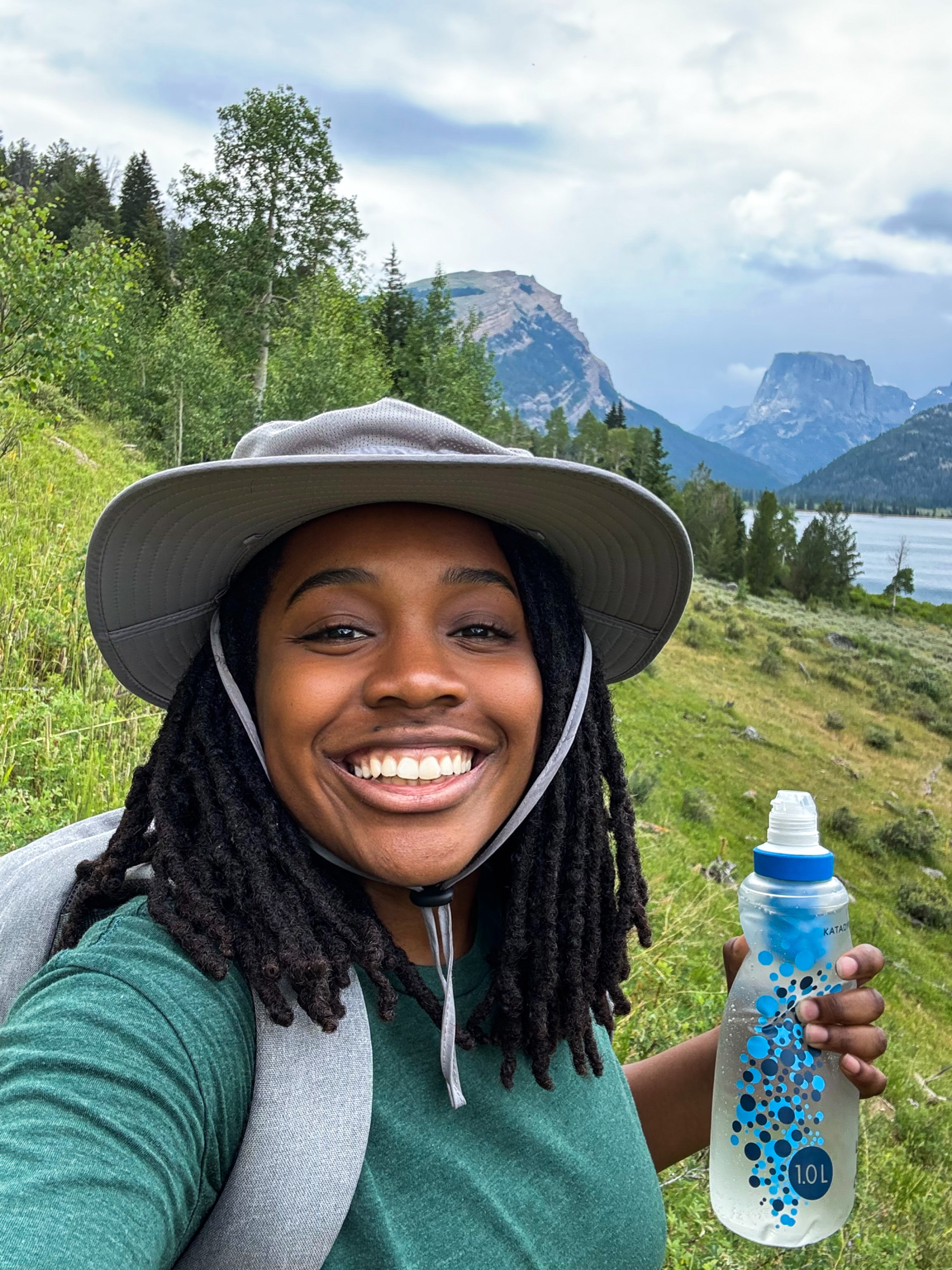 Sherise Gumbs on the Green River Lakeside Trail in Bridger-Teton National Forest.