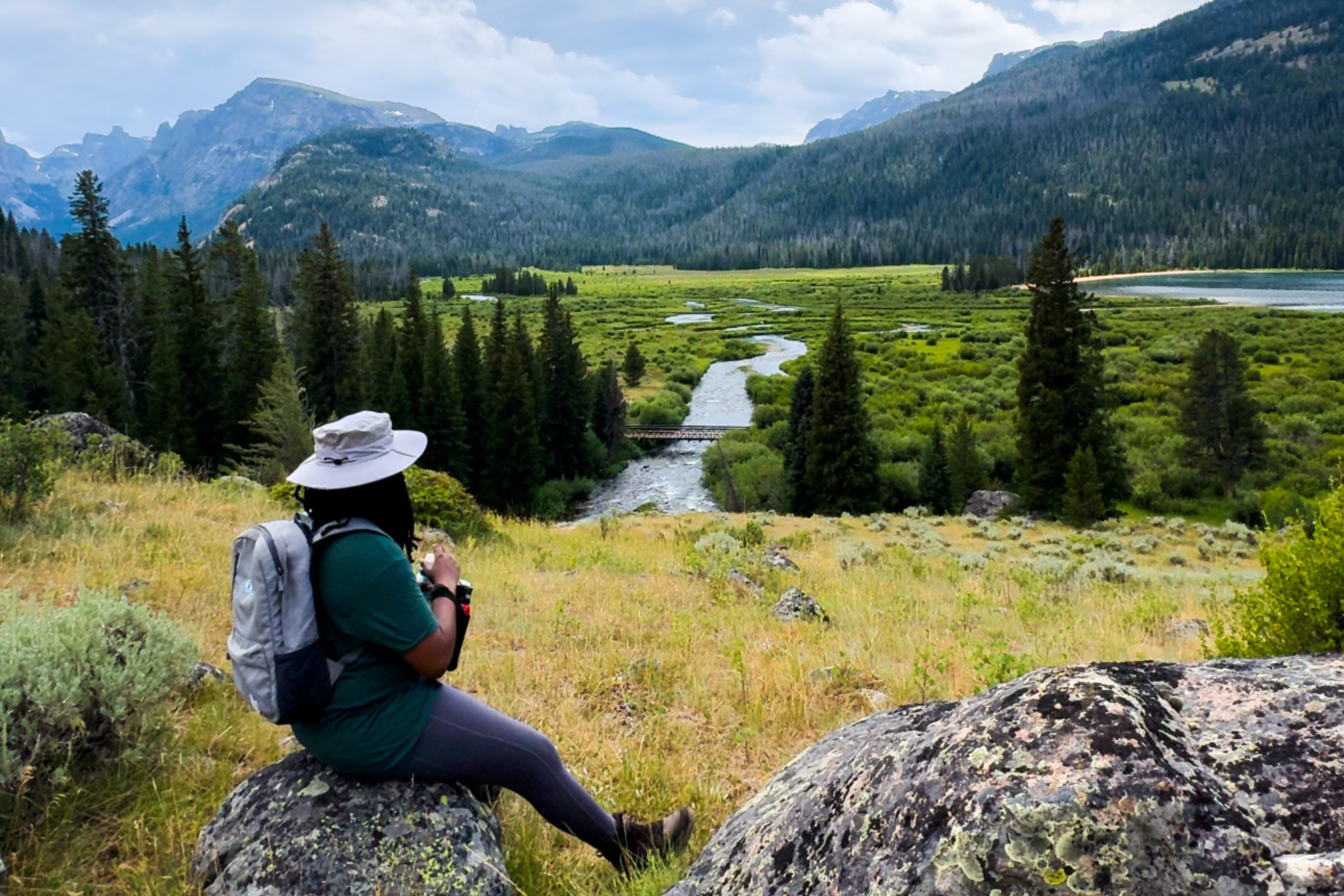 Sherise Gumbs on the Clear Creek Trail overlooking the Green River.