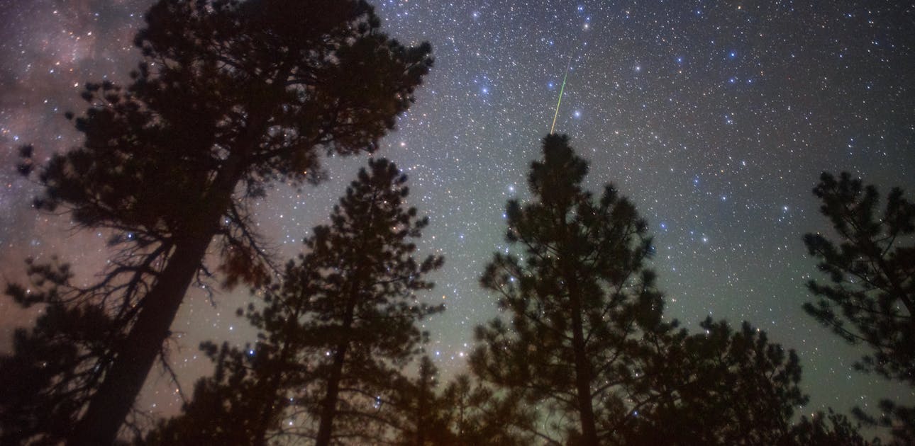A starry night sky in Bryce Canyon.