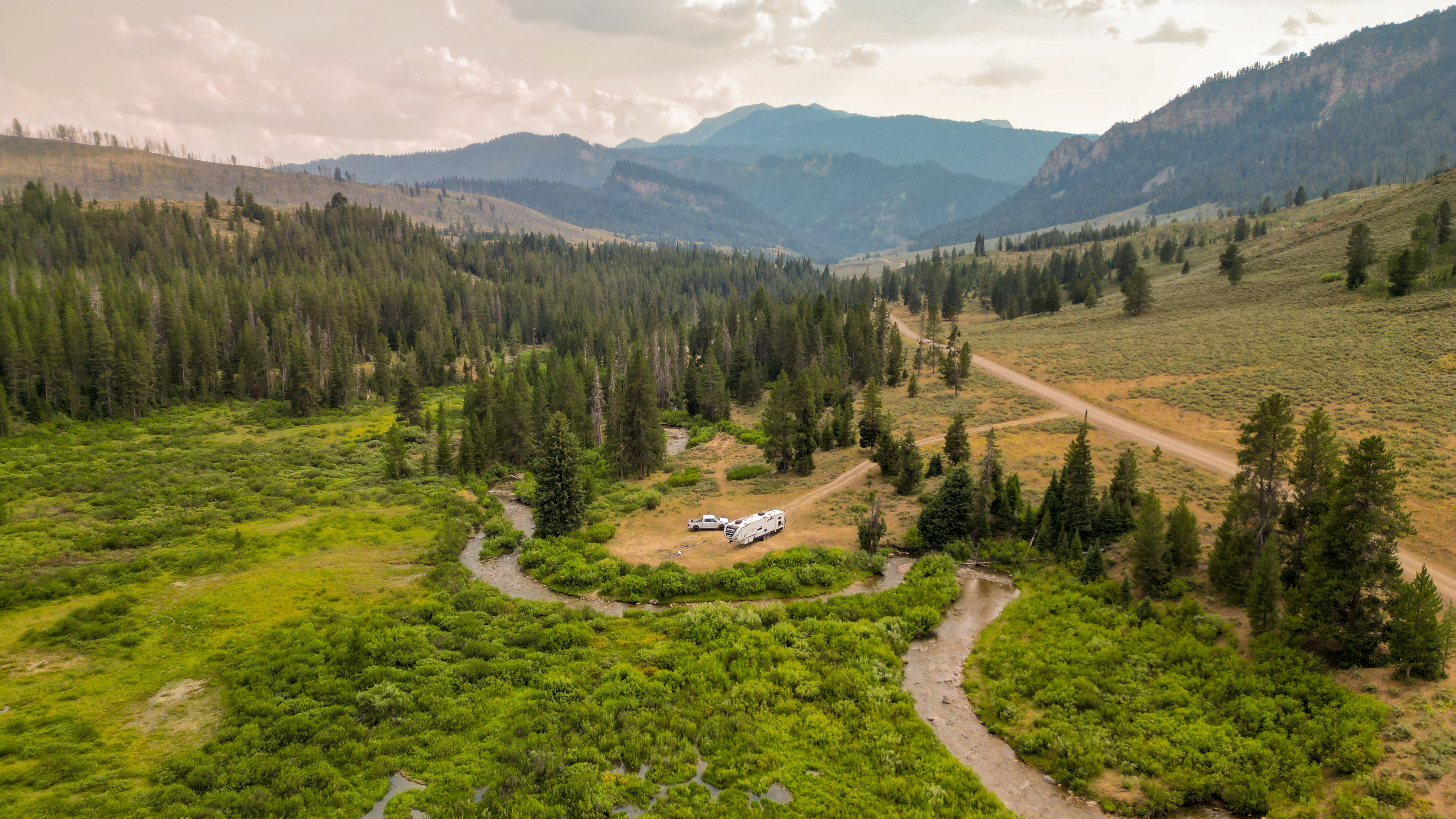 The mountains in Bridger-Teton National Forest.