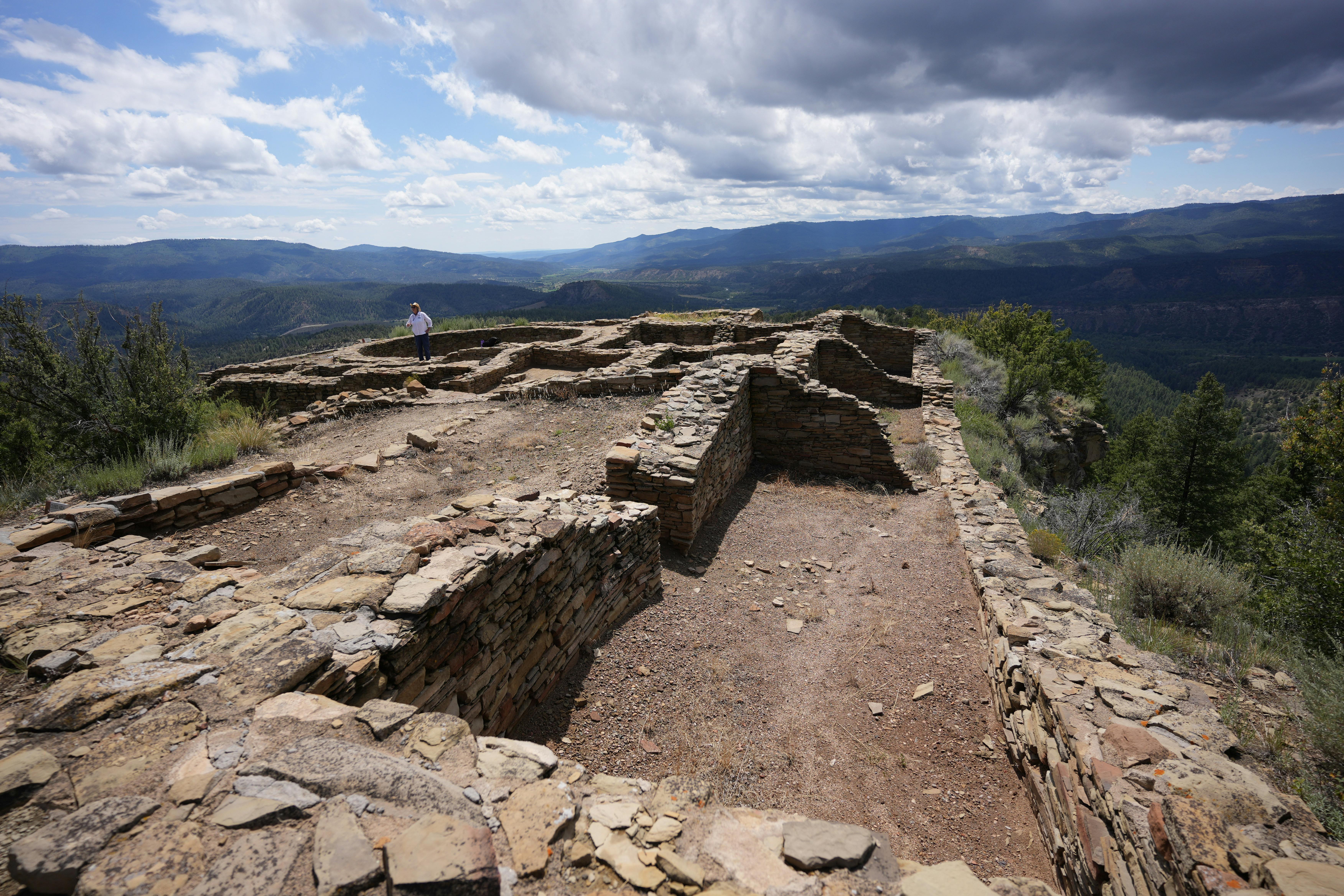 The top of Chimney Rock Monument in San Juan National Forest.