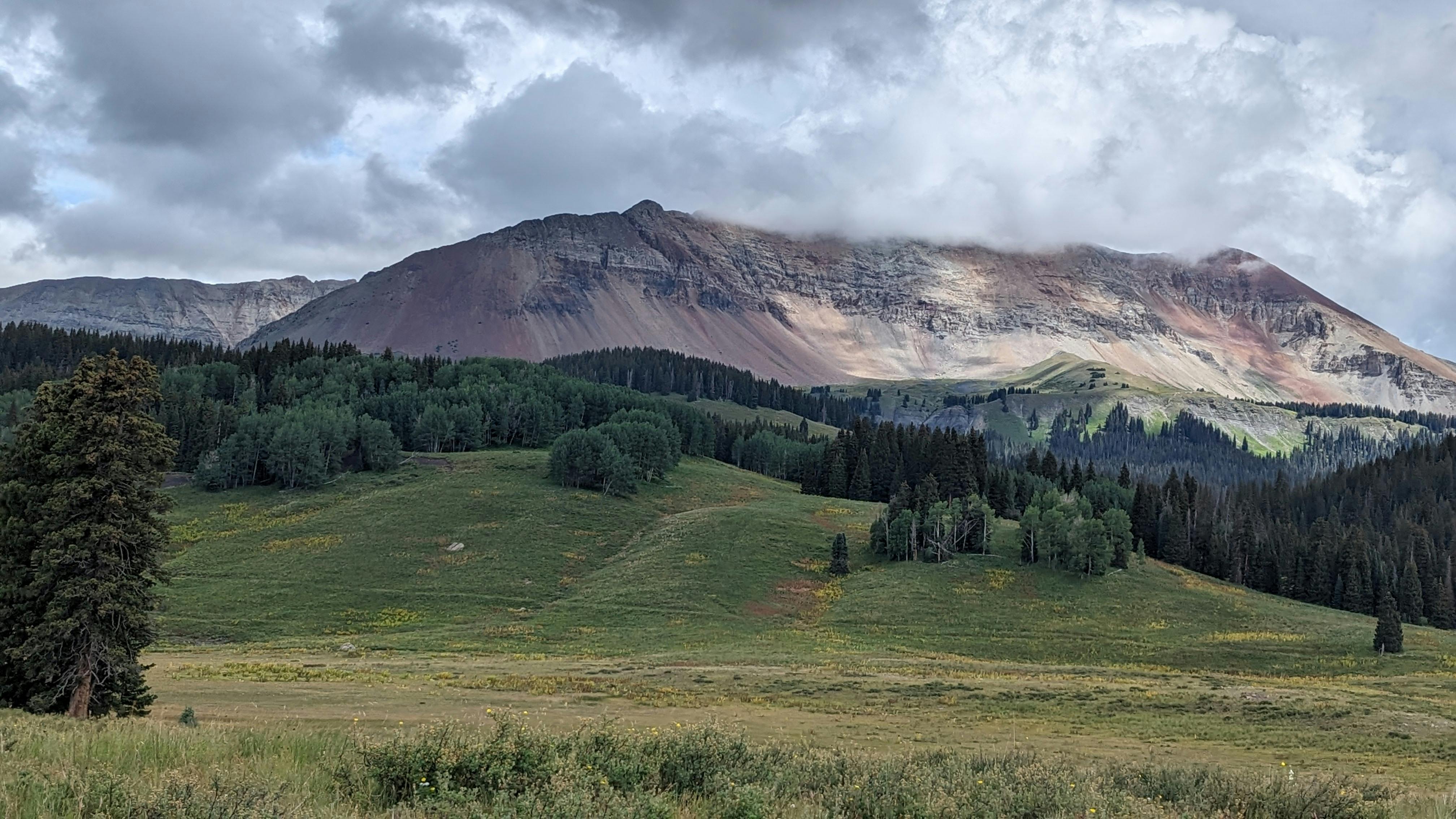 A view of the mountain range in Lizard Head Wilderness in San Juan National Forest.