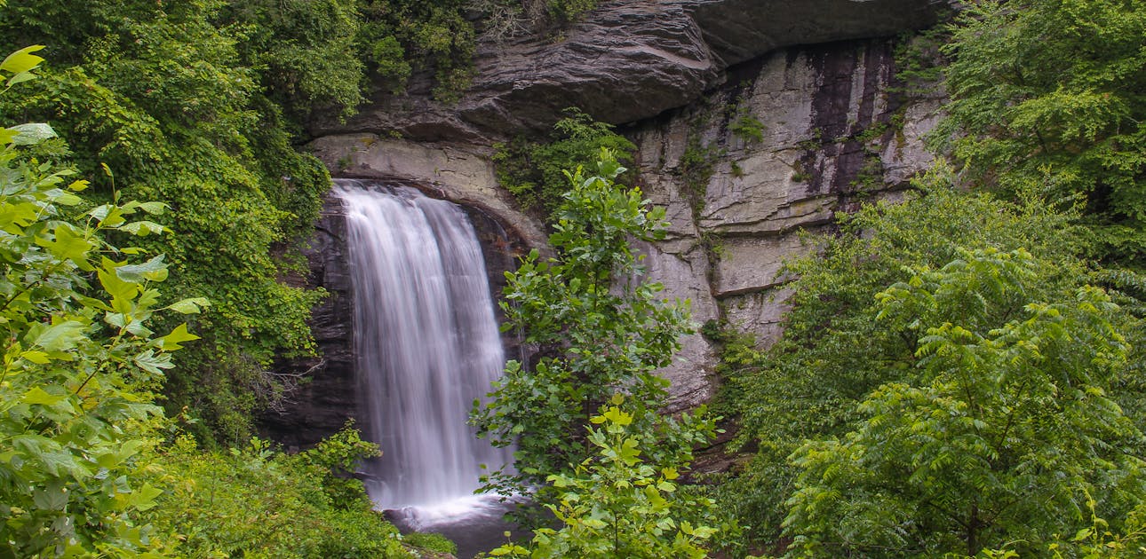 A waterfall in Pisgah National Forest