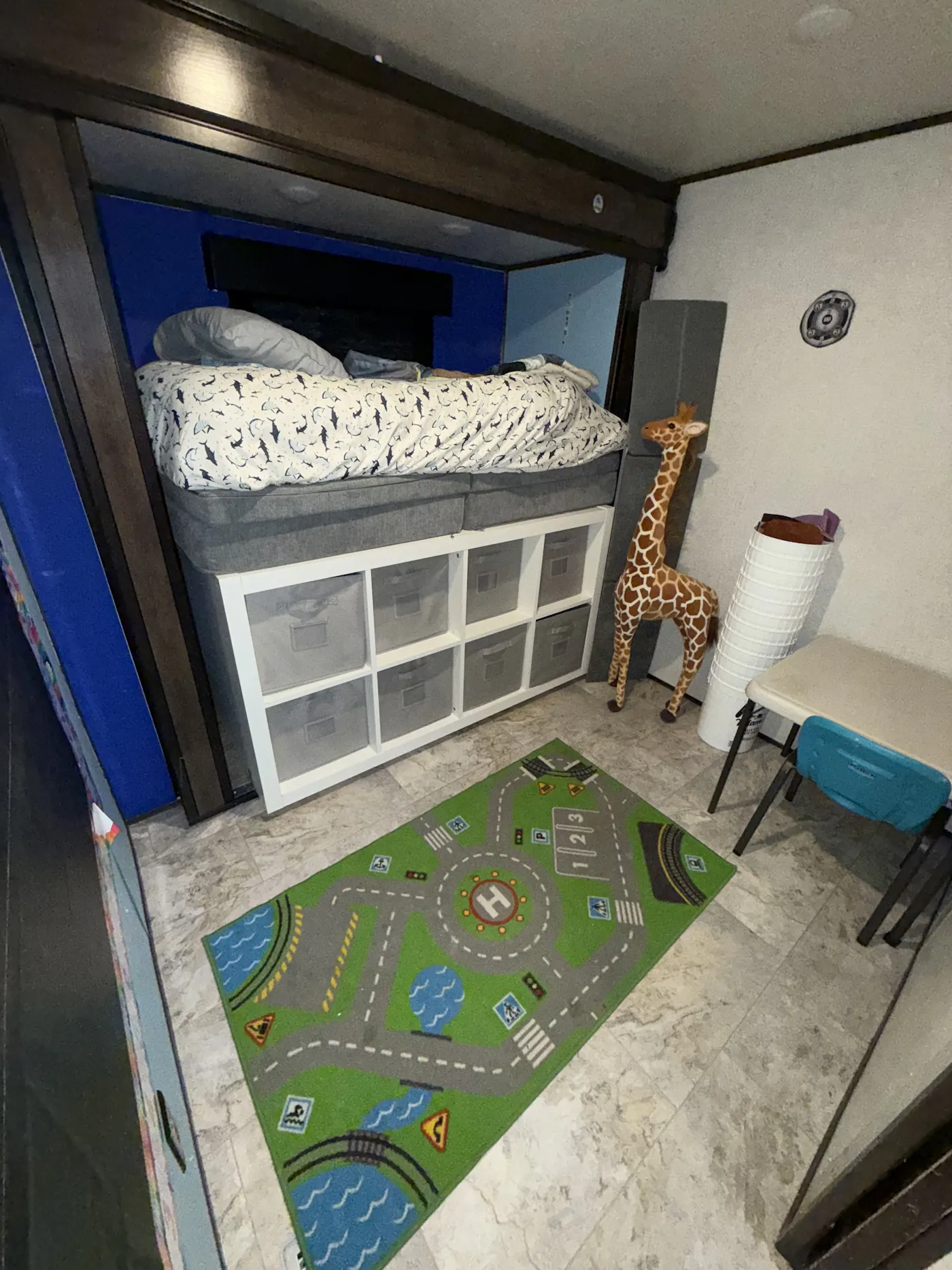 Mid Bunk in kids RV room in the Dutchmen Voltage Triton