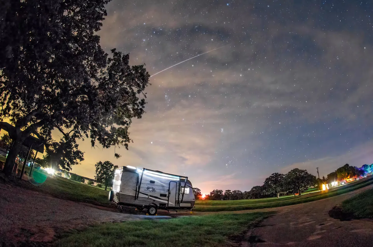 Perseids Meteor captured above Alison Takacs RV