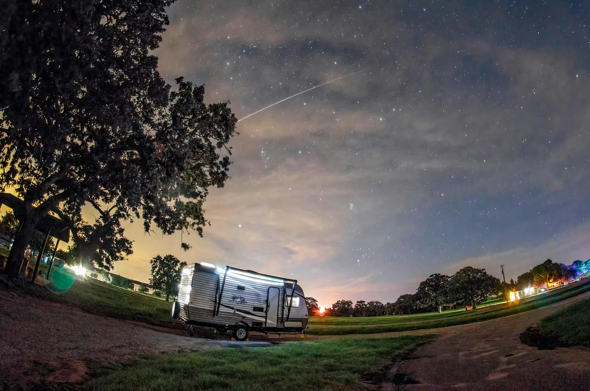 Perseids Meteor captured above Alison Takacs RV