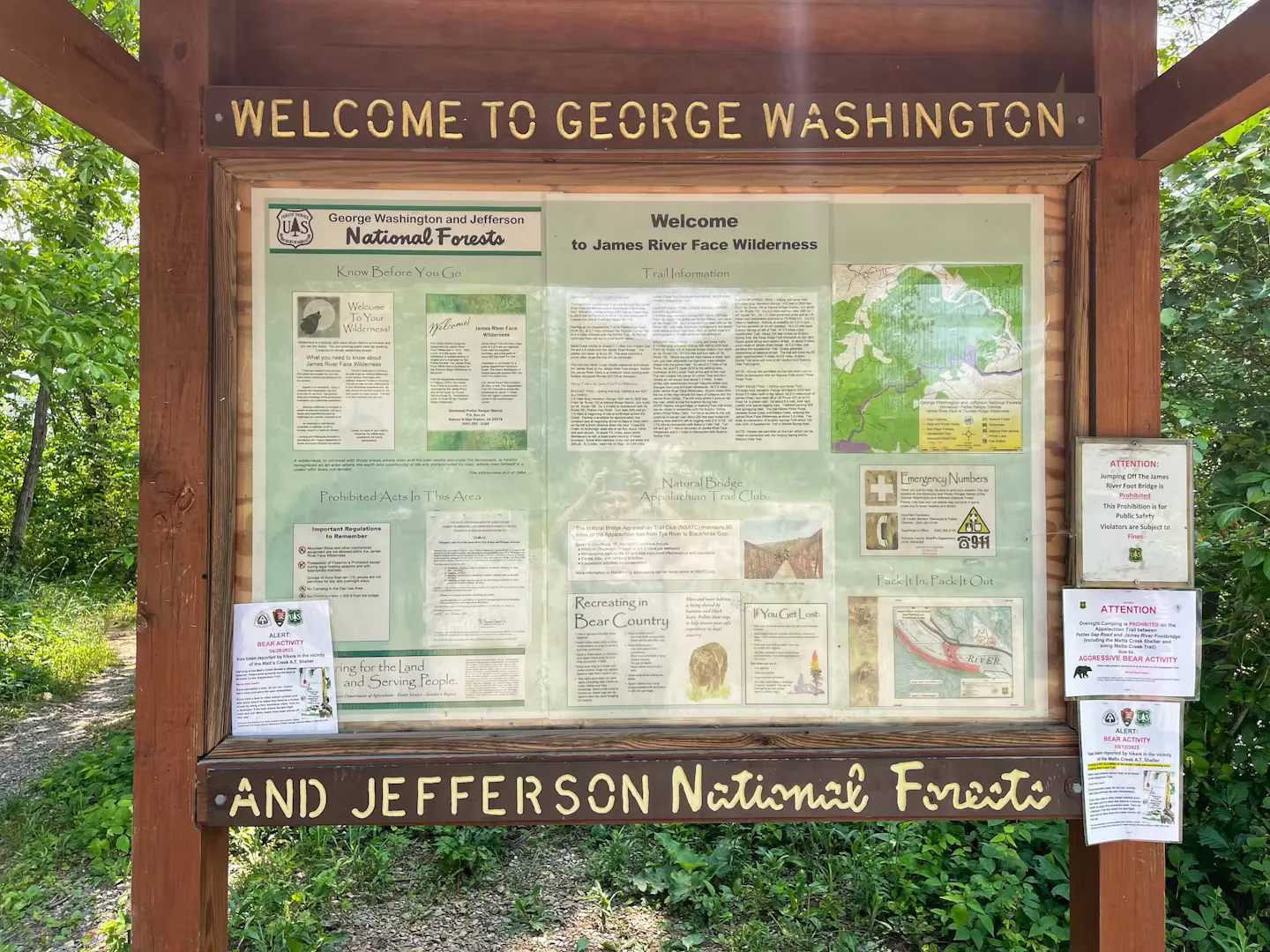 CHRISTINA AND BEN MCMILLAN's photo of an informational sign in George Washington and Jefferson National Forest