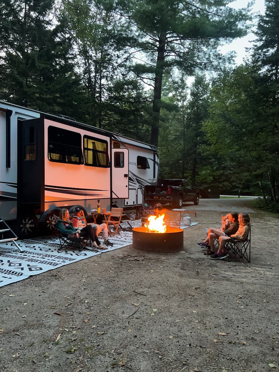 Rob and Ashley Peeples family - Keystone Avalanche fifth wheel - White Mountain National Forest