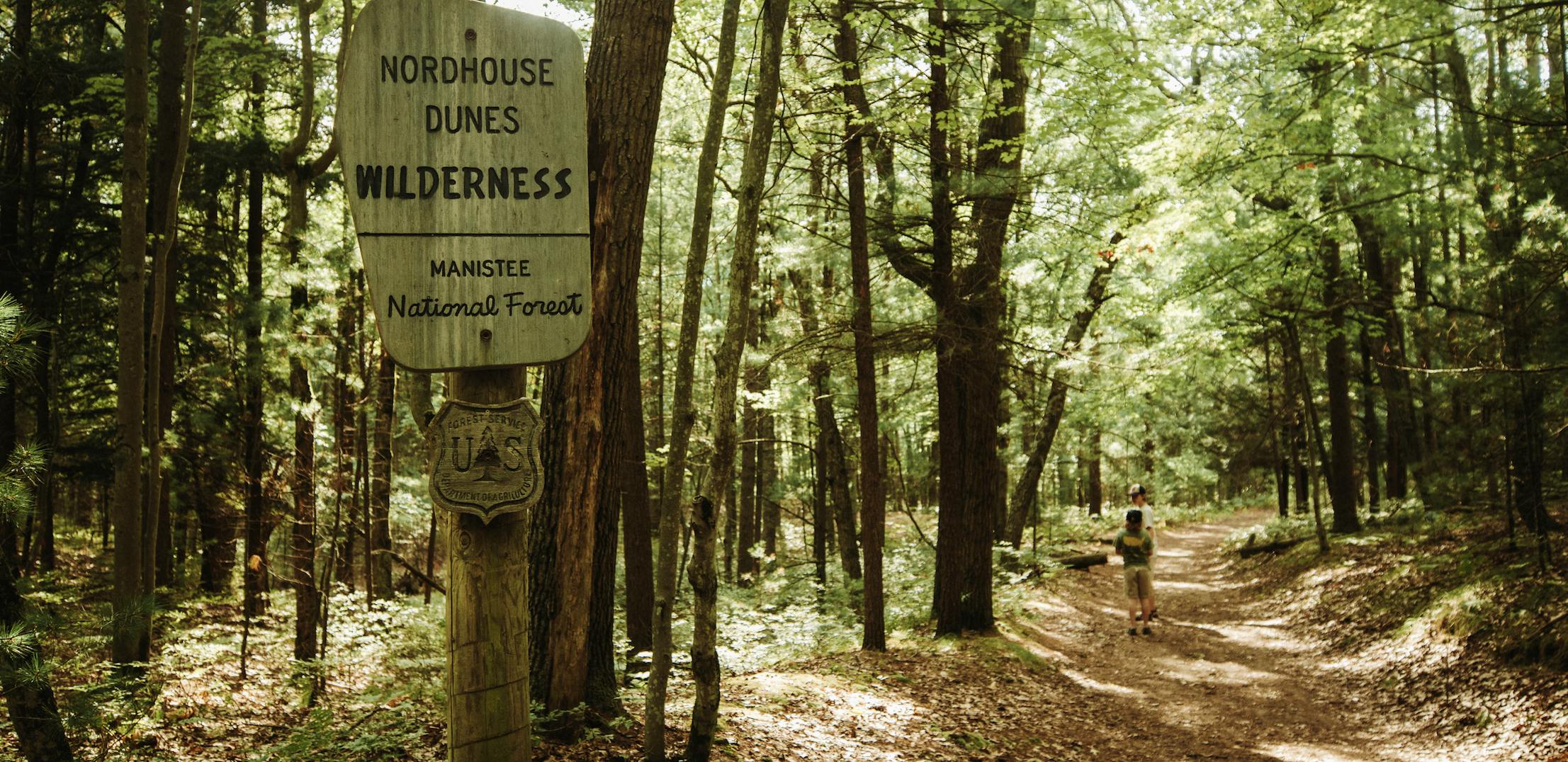 A trail in the Nordhouse Dunes Wilderness area within the Huron-Manistee National Forest, captured by Andy and Kris Murphy