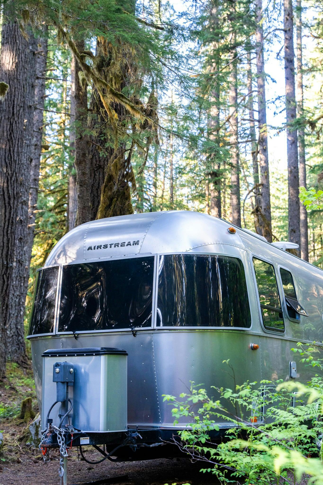 Kristie Dobie's Airstream at her campsite