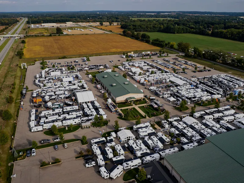 Sky view of dealer open house