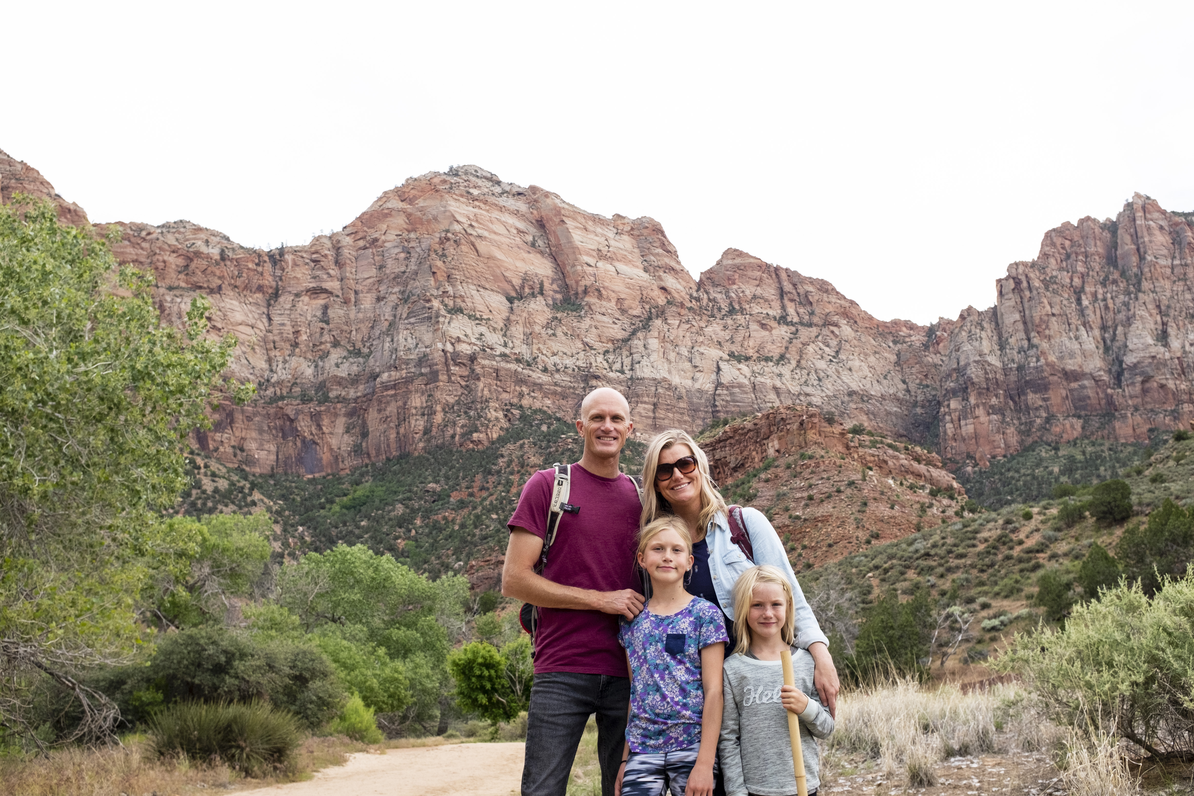 The Wells Family posed for a portrait.