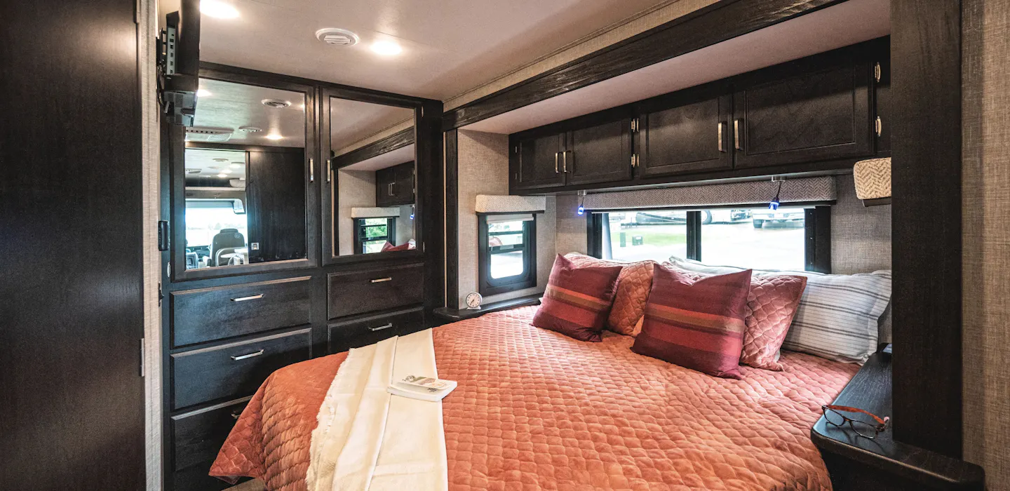 Entegra Vission Class A Motorhome bedroom