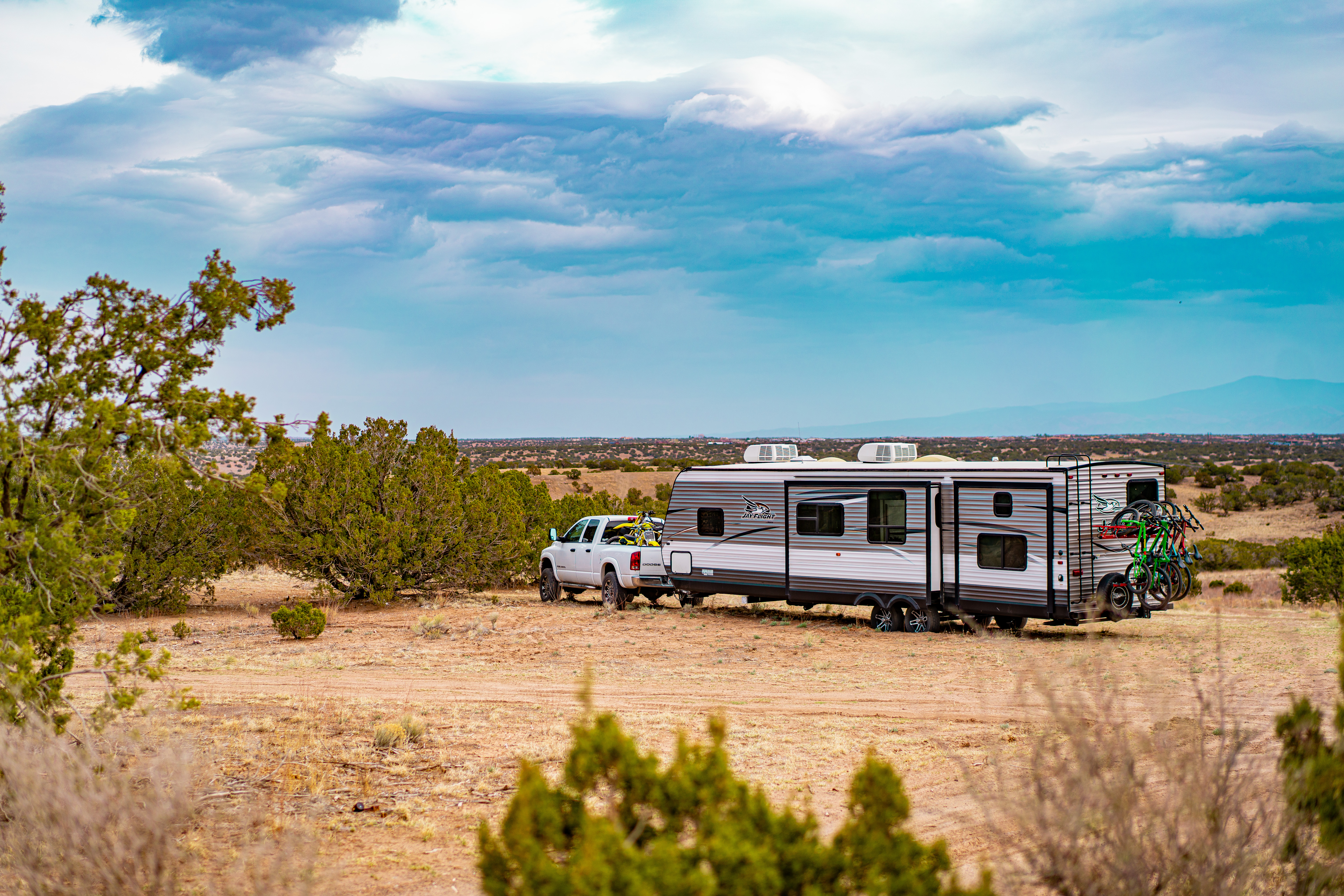 Renee Tilby's RV boondocking in the desert