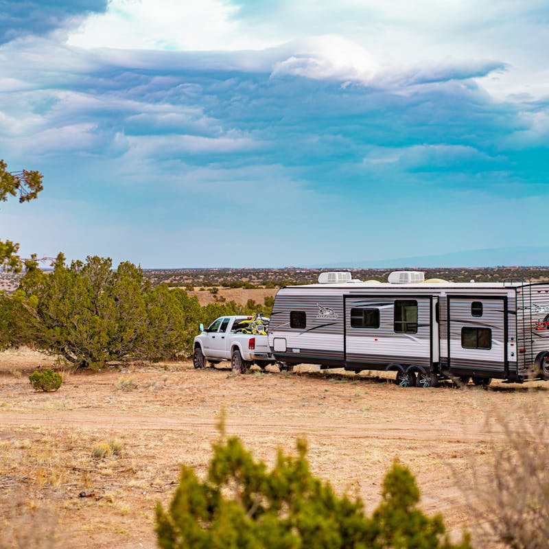 Renee Tilby's RV boondocking in the desert