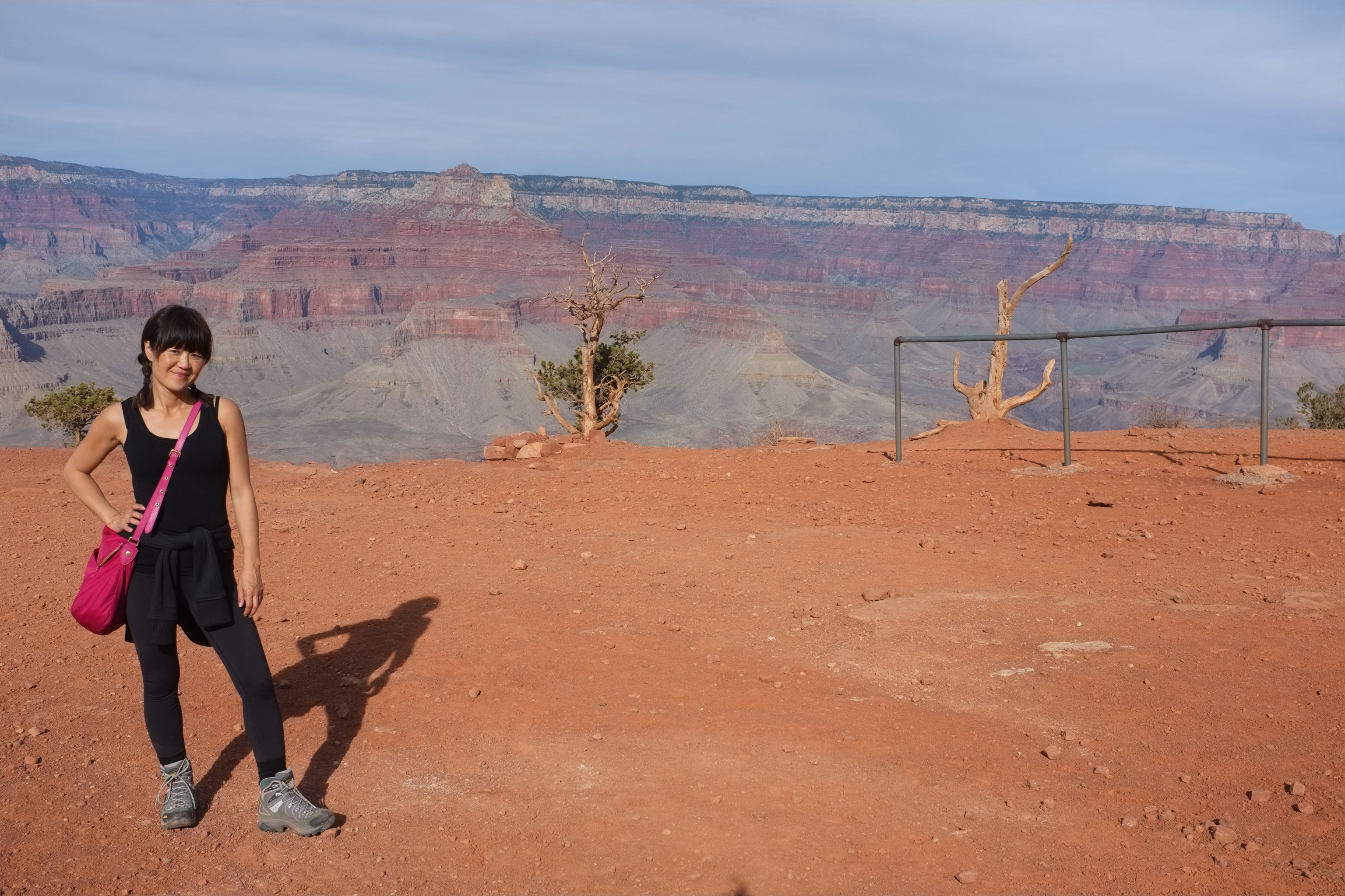 Dr. Na posing for a picture at the Grand Canyon.