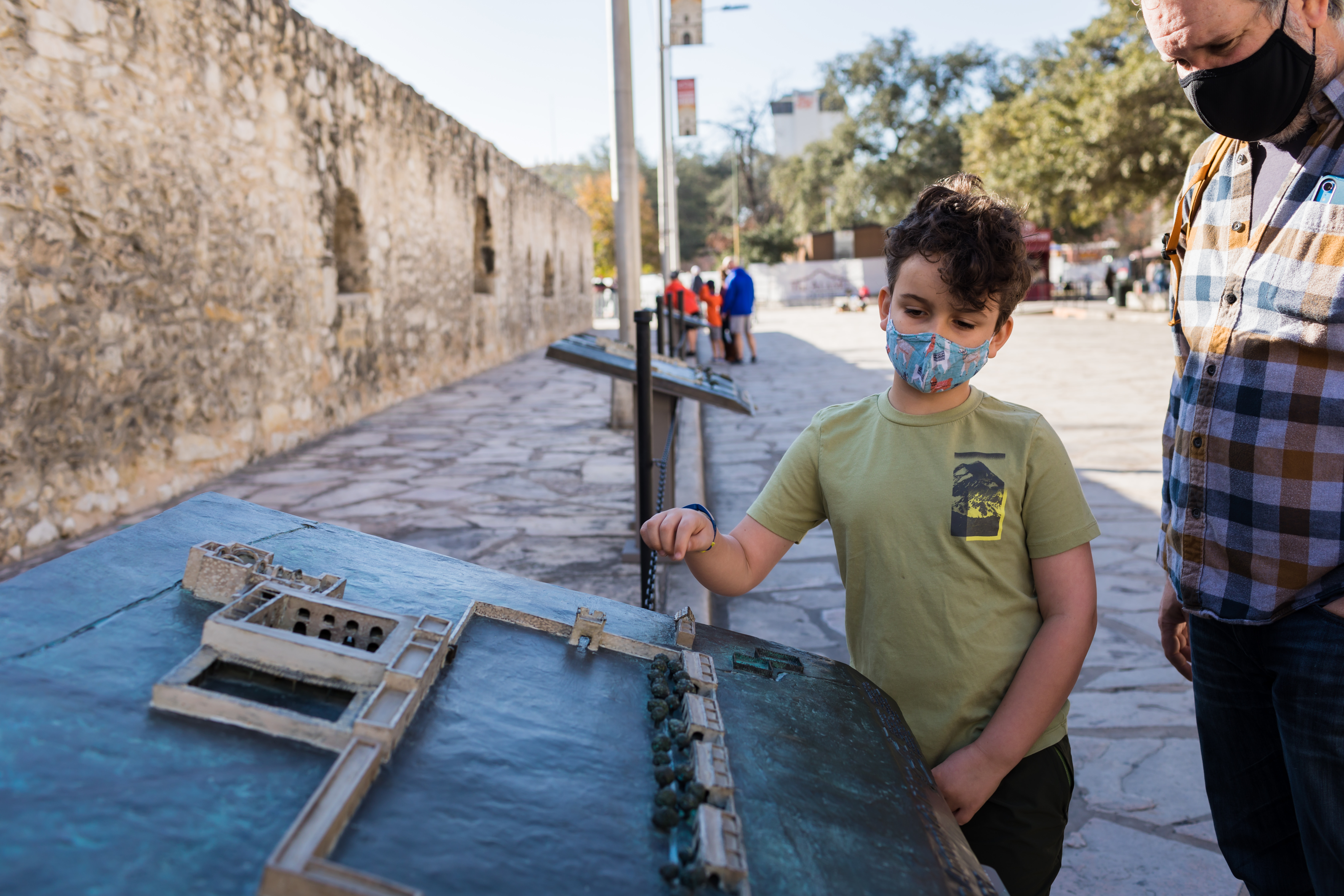 Desiree Walter's son at the Alamo in San Antonio, TX. 