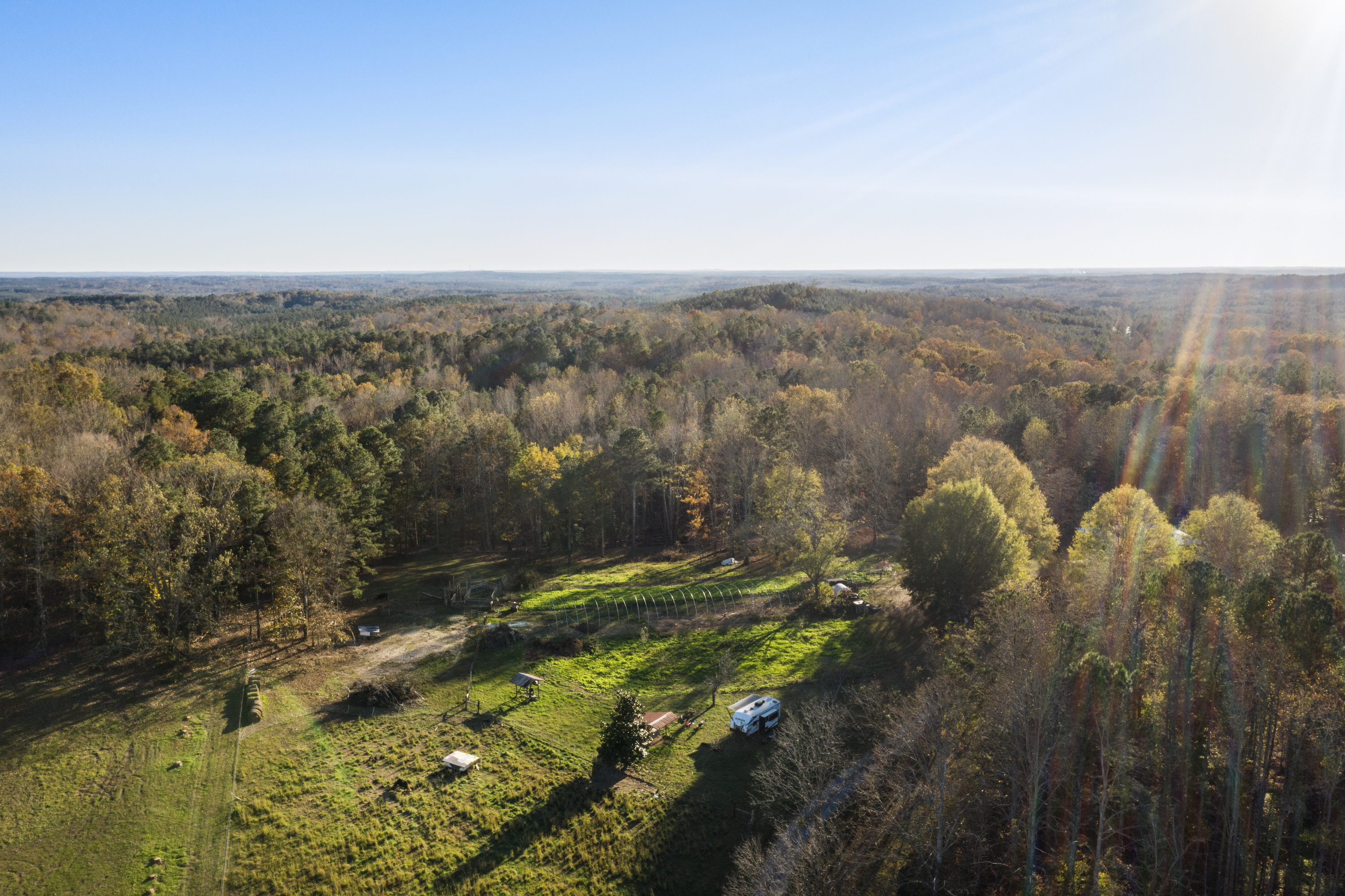 A aireal image of the farm where Todd and Marcia Schabel parked their RV.