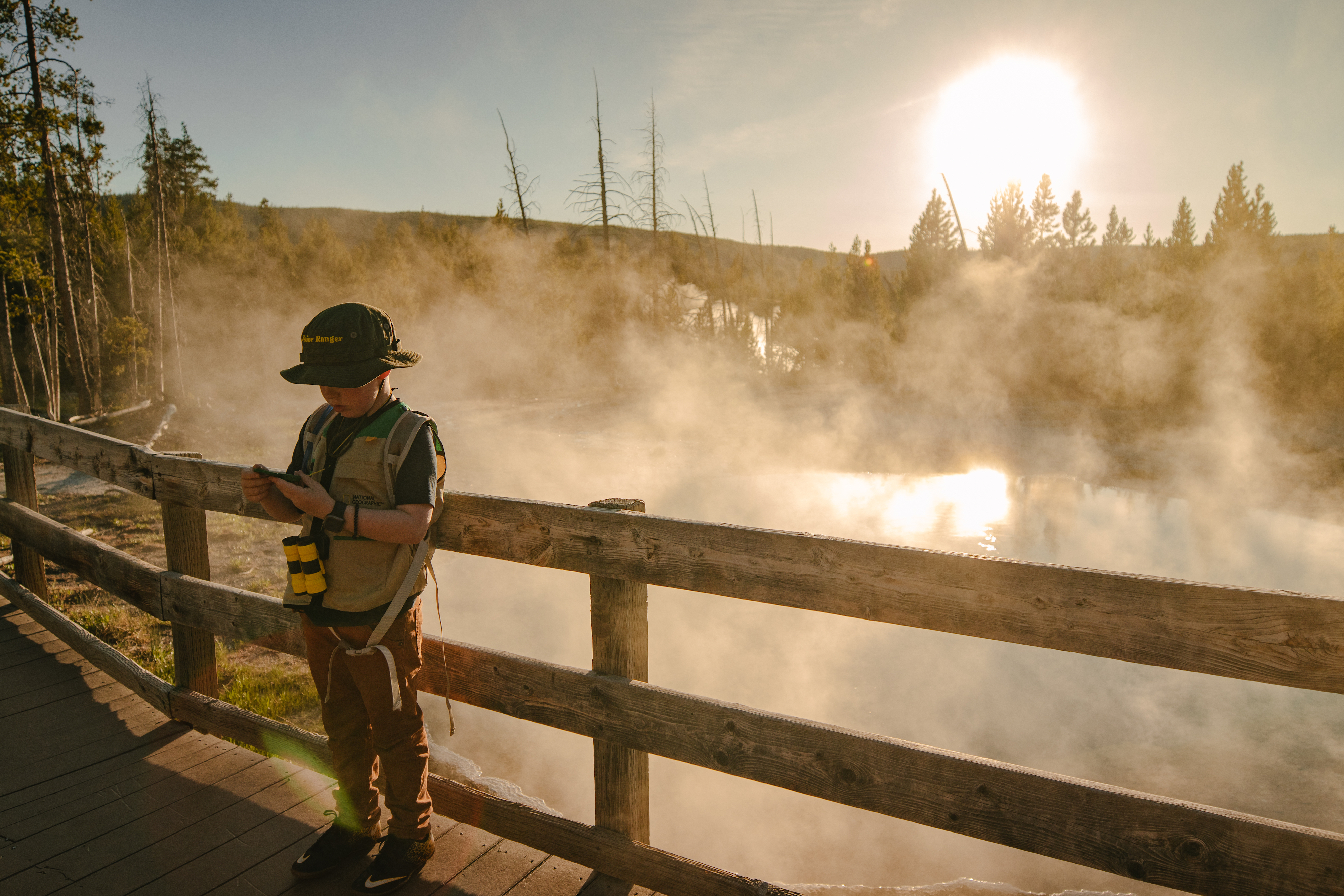 Andy and Kristen Murphey's child at the Yellowstone Basin