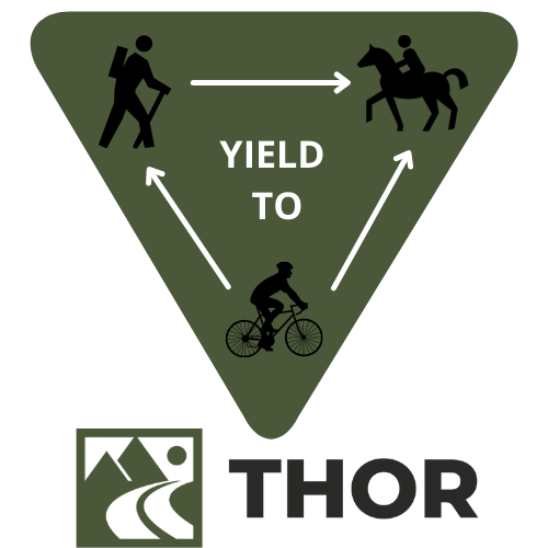 DUSTIN & SARAH BAUER's graphic to show who to yield to when on a trail
