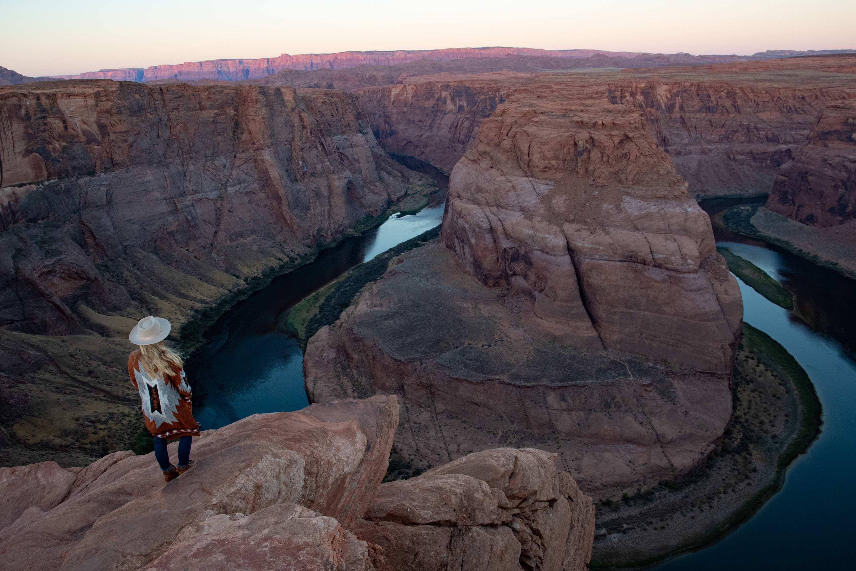 Jama Maples standing at Horseshoe Bend.