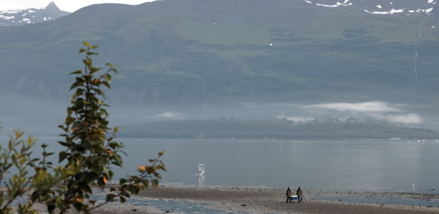 Karen Blue fishing in Alaska