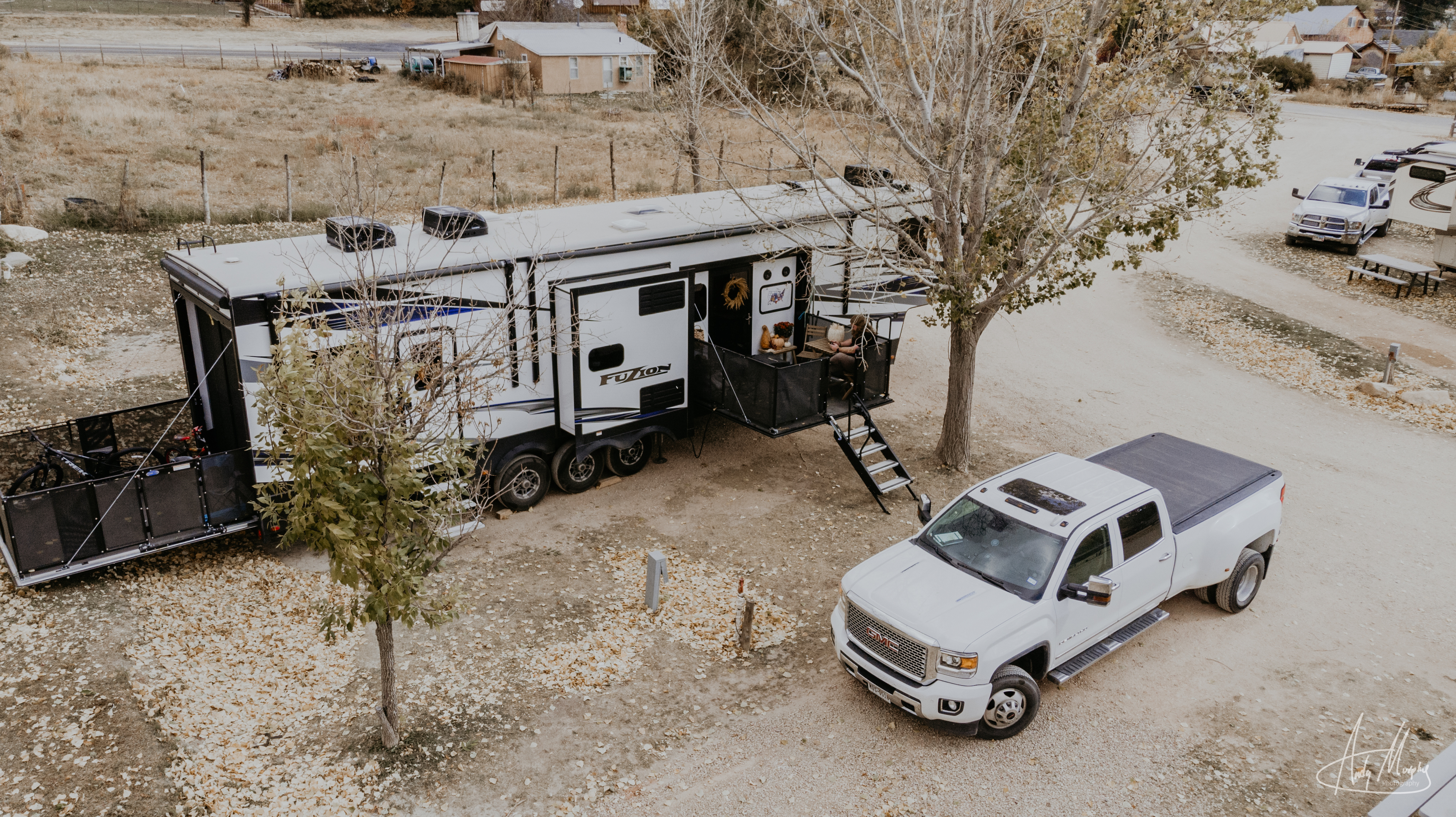 The Murphy's Keystone Fuzion with both patio decks out 
