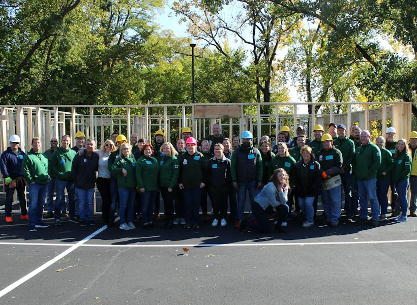 The THOR Industries corporate office Habitat for Humanity build in Elkhart