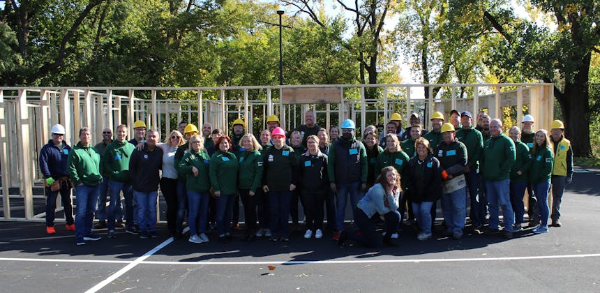 The THOR Industries corporate office Habitat for Humanity build in Elkhart